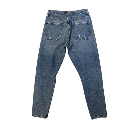 AGOLDE Feel Good Premium Distressed High Rise Button Fly Straight Jeans Size 27 - Picture 10 of 11